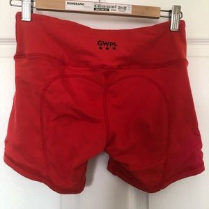Girls Who Powerlift Red Heart Booty Shorts